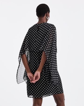 Cape Detail Shift Dress