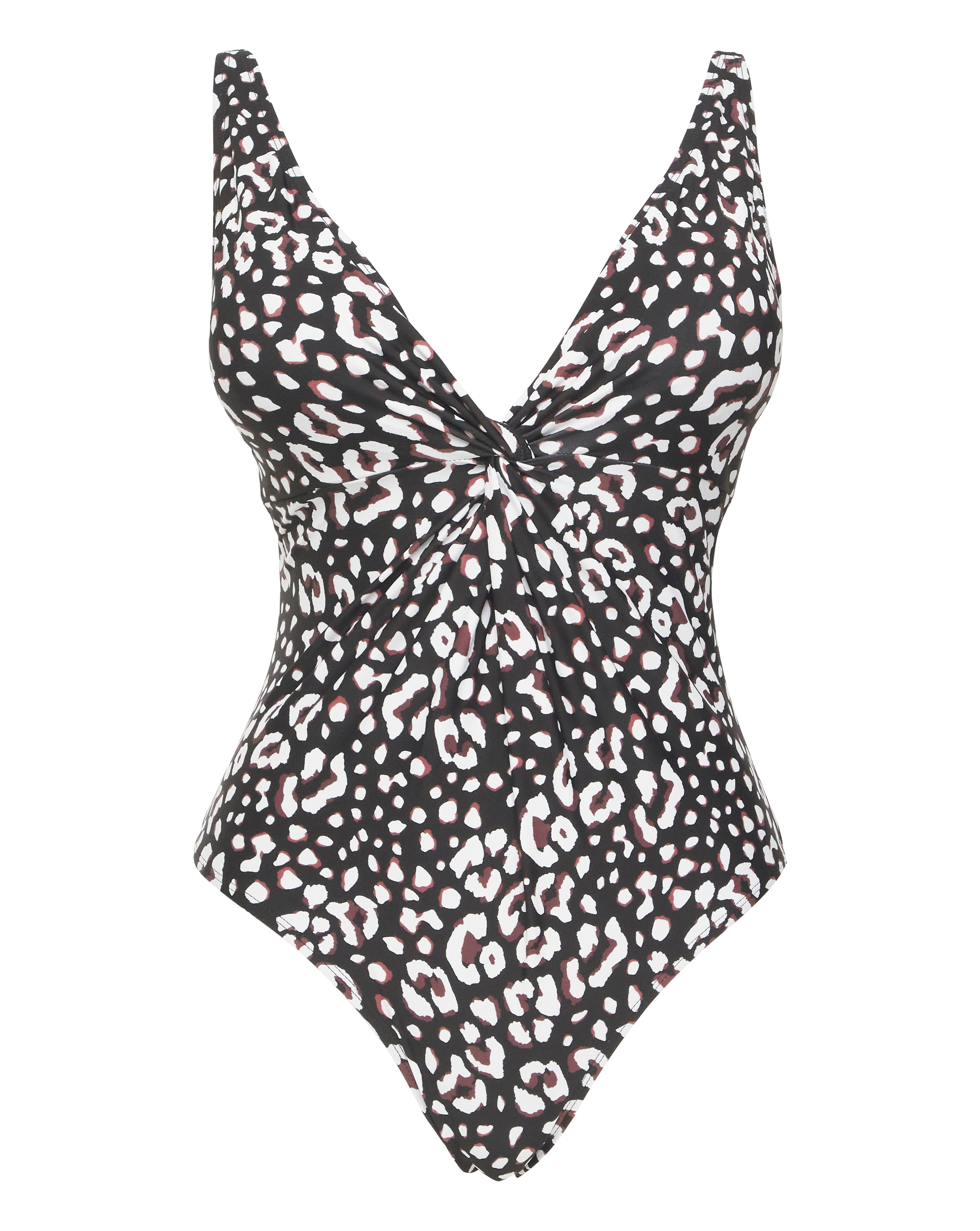 Animal Twist Front Non Wired Swimsuit