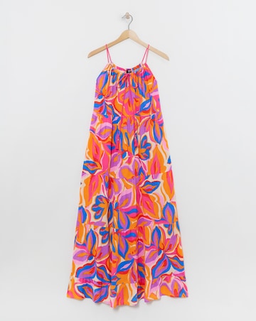Floral Maxi Tiered Beach Dress