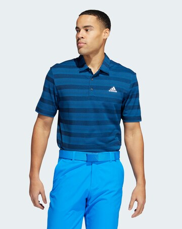 adidas Golf Two Colour Stripe Primegreen Polo