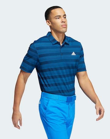 adidas Golf Two Colour Stripe Primegreen Polo