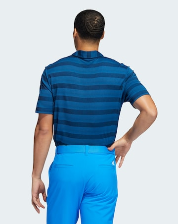 adidas Golf Two Colour Stripe Primegreen Polo