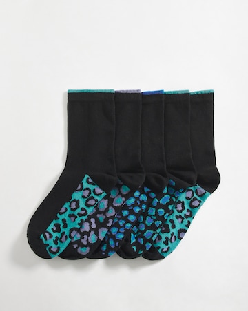 5 Pack Ankle Socks- Wide Fit