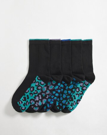 5 Pack Ankle Socks- Wide Fit