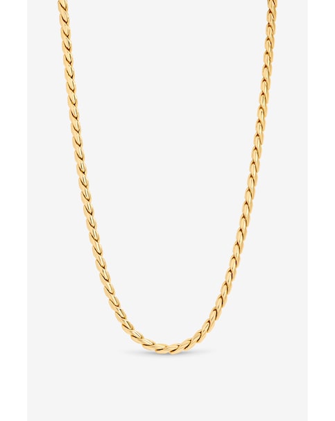 Gold Plated Twist Chain Necklace
