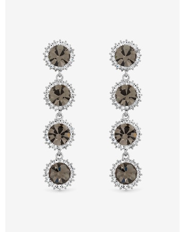 Jon Richard Black Diamond Statement Drop Earrings