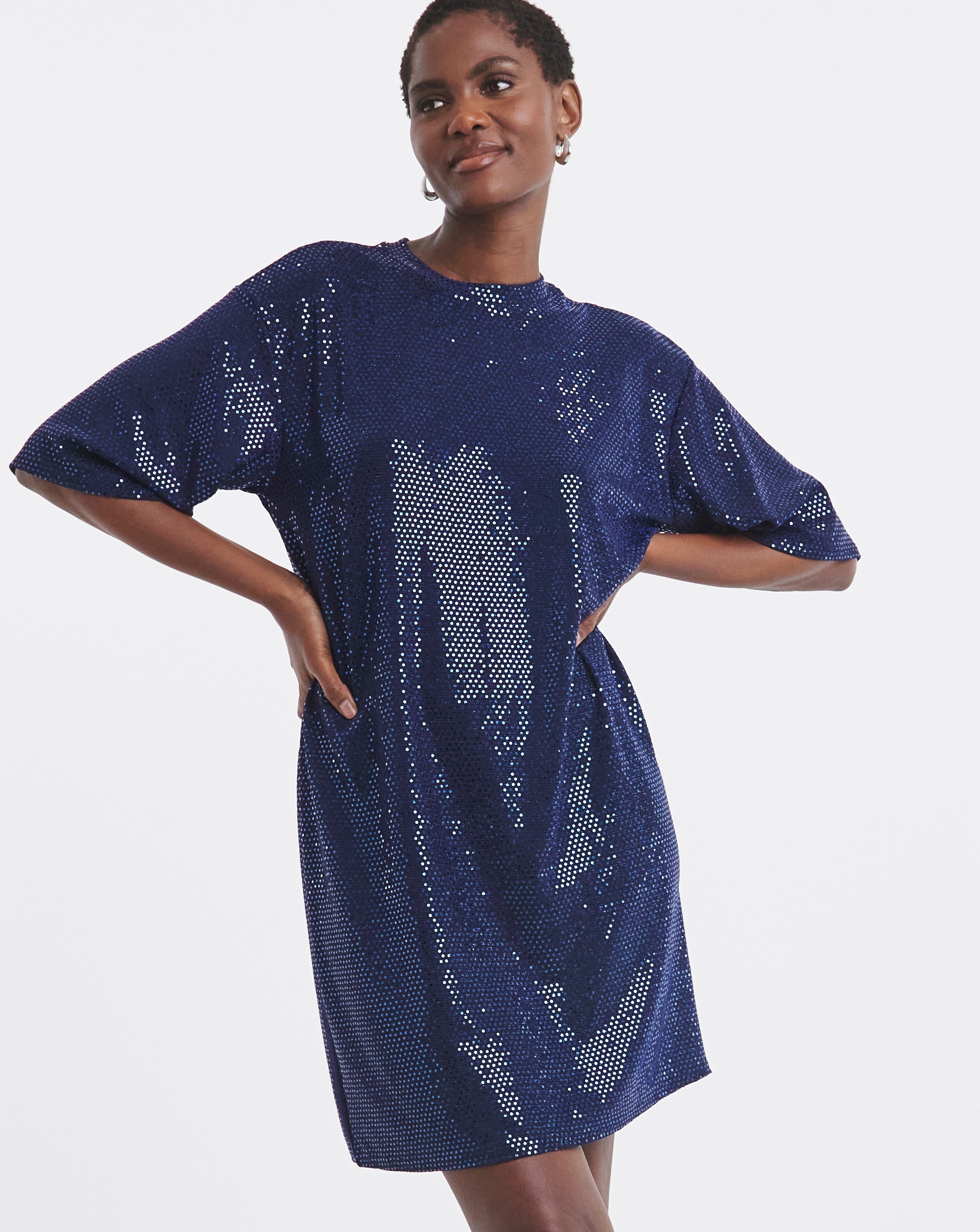 New In - Sparkle T-shirt Dresss