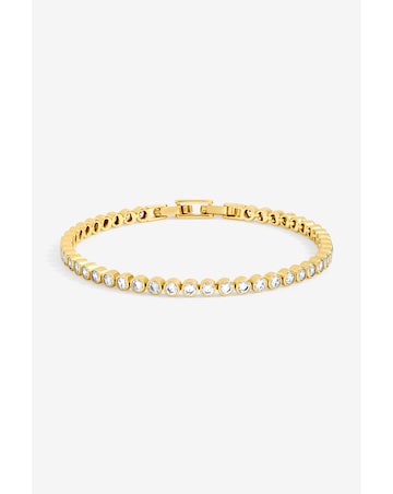 Jon Richard 14K Gold Plated Crystal Cubic Zirconia Tennis Bracelet - Gift Box