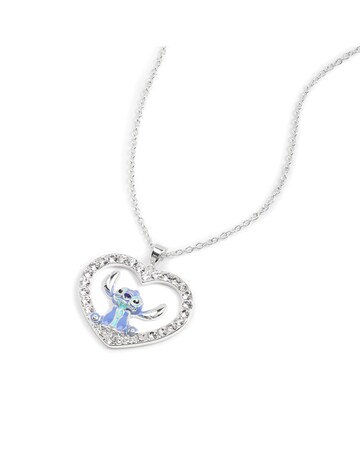 Stitch Stone Set Heart Necklace