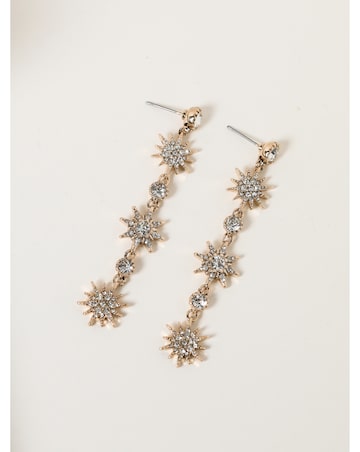 Mood Hematite Crystal Celestial Drop Earrings