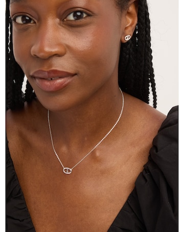 Simply Silver Sterling Silver 925 Interlink Heart Necklace