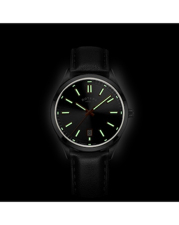 Rotary Men's Heritage Black Strap Watch
