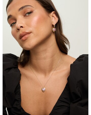 Jon Richard 14Ct Gold Plated Heart Birthstone Pendant - October