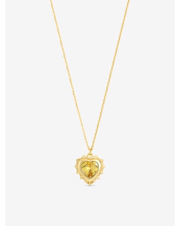 Jon Richard 14Ct Real Gold Plated Heart Birthstone Pendant - November