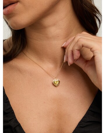 Jon Richard 14Ct Real Gold Plated Heart Birthstone Pendant - November