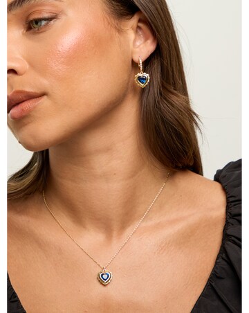 Jon Richard 14Ct Real Gold Plated Heart Birthstone Pendant - September