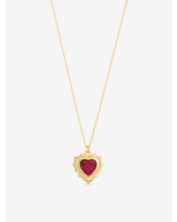 Jon Richard 14Ct Real Gold Plated Heart Birthstone Pendant - January