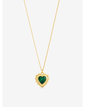 Jon Richard 14Ct Real Gold Plated Heart Birthstone Pendant - May