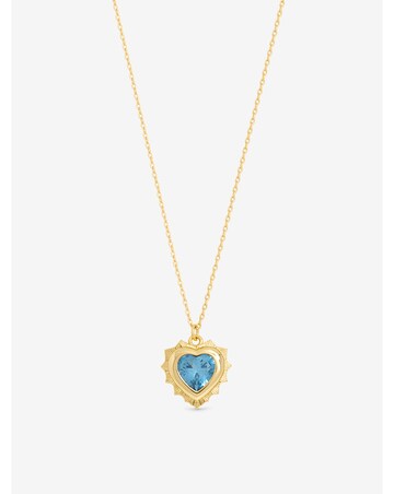 Jon Richard 14Ct Real Gold Plated Heart Birthstone Pendant - March