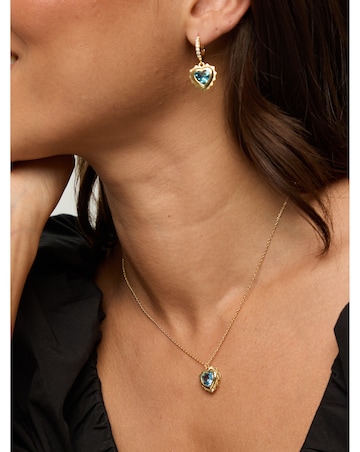 Jon Richard 14Ct Real Gold Plated Heart Birthstone Pendant - March