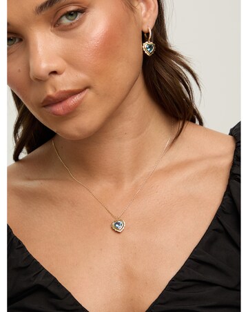 Jon Richard 14Ct Real Gold Plated Heart Birthstone Pendant - March