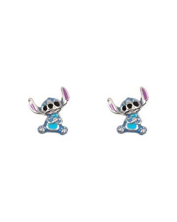 Sterling Silver Enamel Stitch Earrings