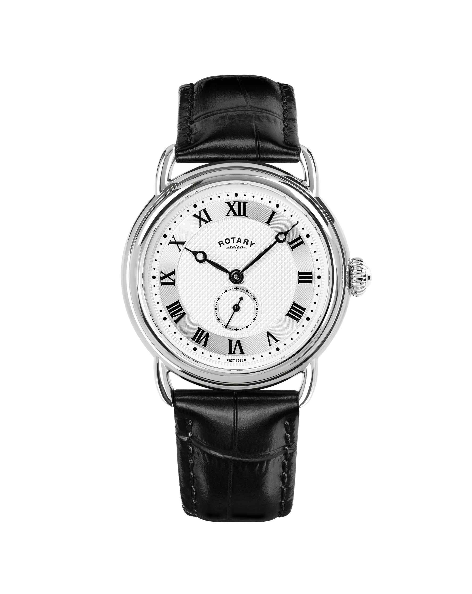 Rotary Men Sherlock Black Strap Watch