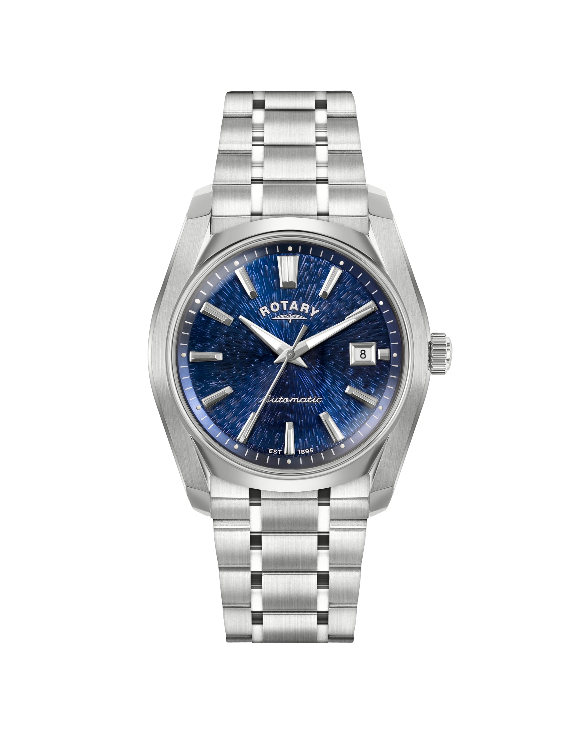 Rotary Men Blue Dial Bracelet Watch