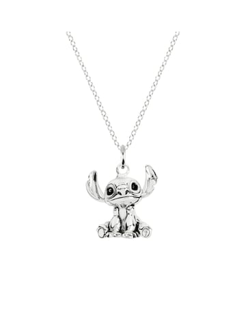 Steling Silver Stitch Pendant Necklace