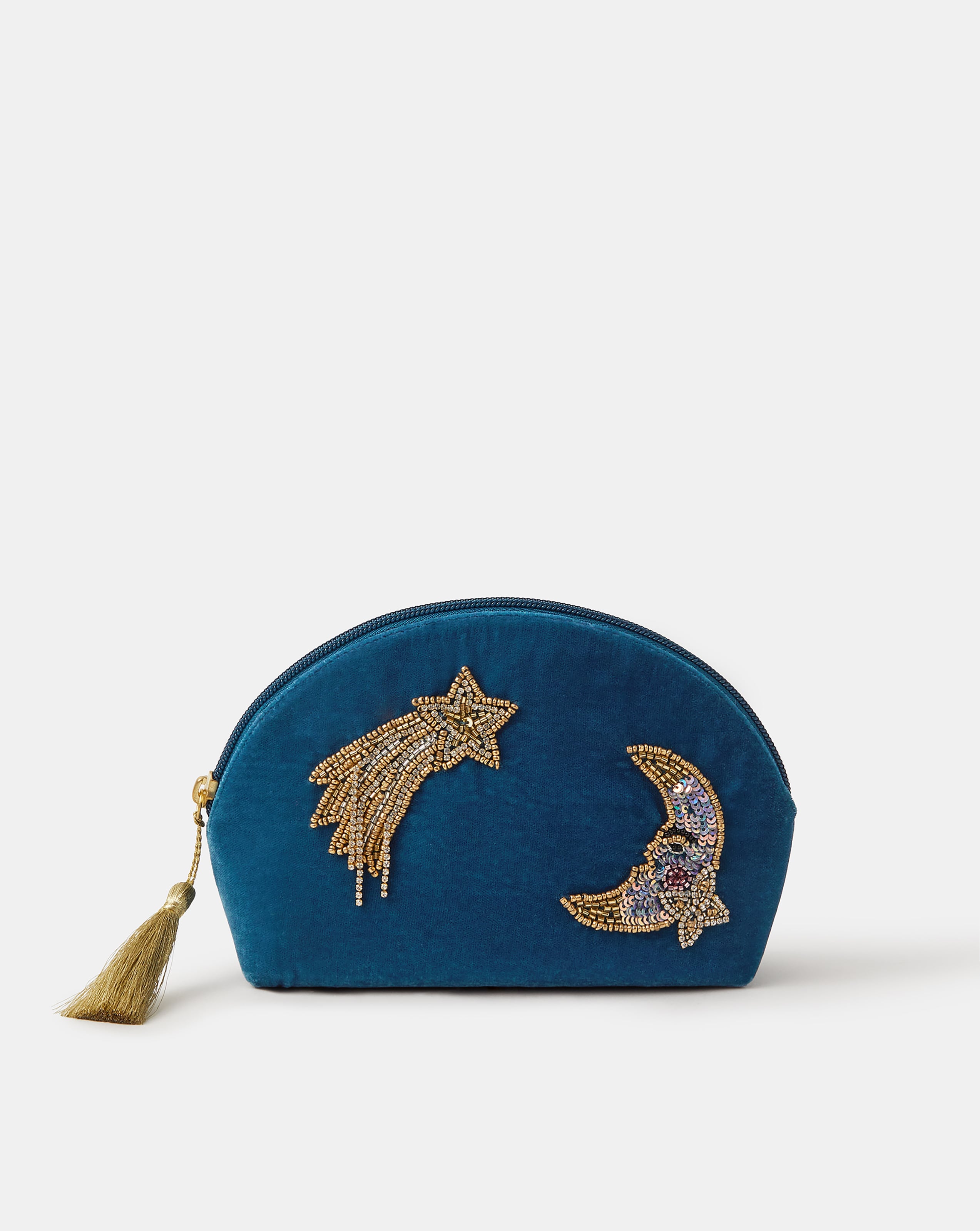 Accessorize Star & Moon Velvet Pouch