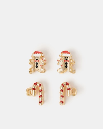 Accessorize 4-Pack Mini Christmas Claw Clips