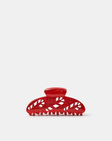 Accessorize Candy Cane Glitter Claw Clip