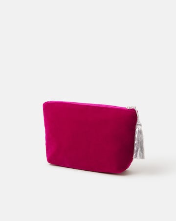 Accessorize Sequin Bow Velvet Pouch