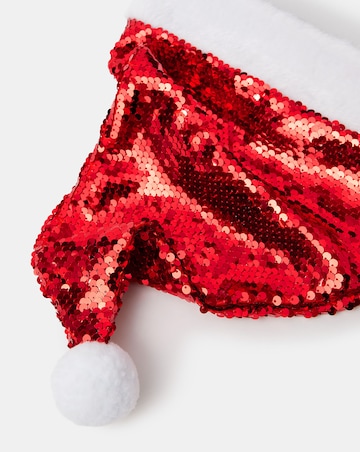 Accessorize Sequin Santa Hat