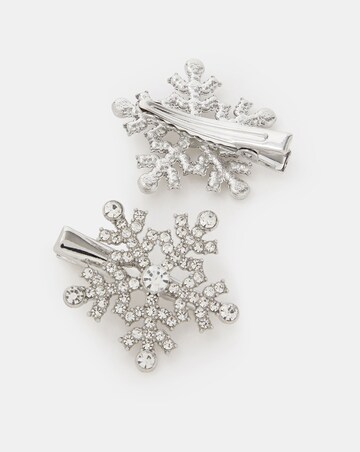 Accessorize 2-Pack Diamante Snowflake Clips