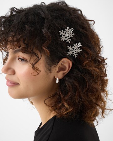 Accessorize 2-Pack Diamante Snowflake Clips