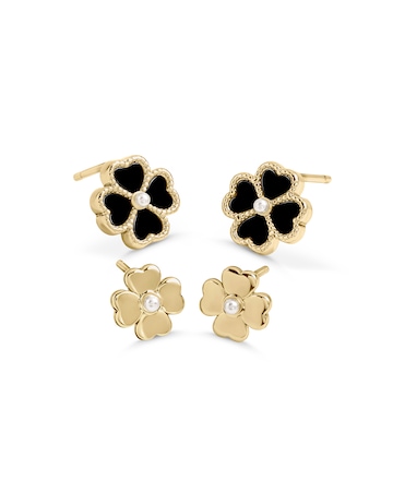Radley Gold Plated Black Heart earrings