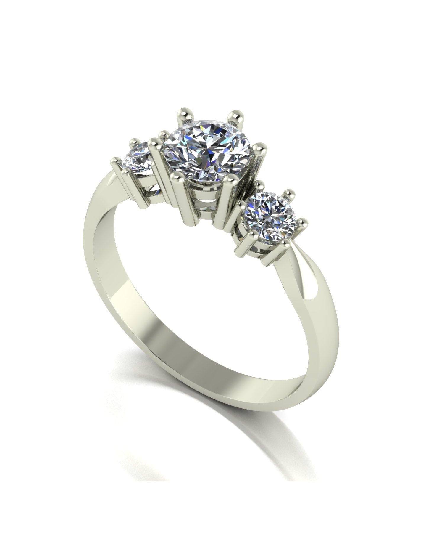 New In - 9ct White Gold 1ct Moissanite Ring