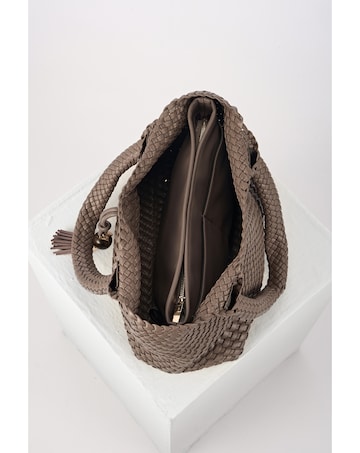 Luella Grey Saskia Peat Large Woven Tote