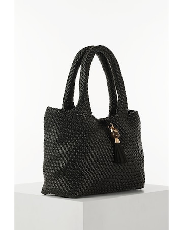 Luella Grey Saskia Black Woven Tote