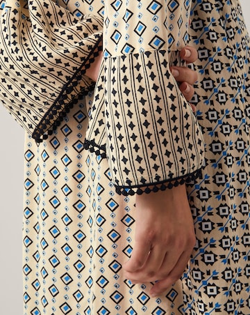 Monsoon Jemmie Long Sleeve Midi Dress