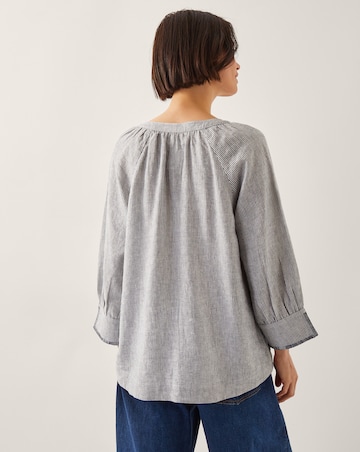 Monsoon Frida Stripe Linen-Blend Top