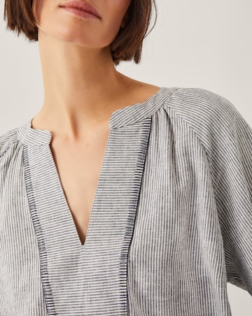 Monsoon Frida Stripe Linen-Blend Top