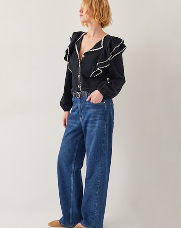 Monsoon Freya Frill Jersey Blouse