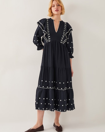 Monsoon Freya Frill Jersey Midi Dress