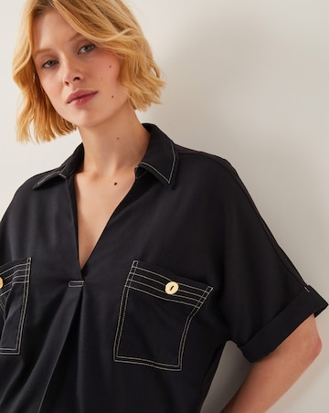 Monsoon Feyn Short Sleeve Utility Top