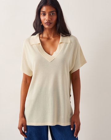 Monsoon Cloe Knitted Collar Top