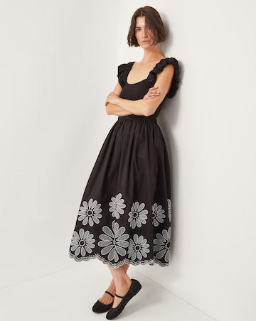 Monsoon Ella Frill Floral Midi Dress