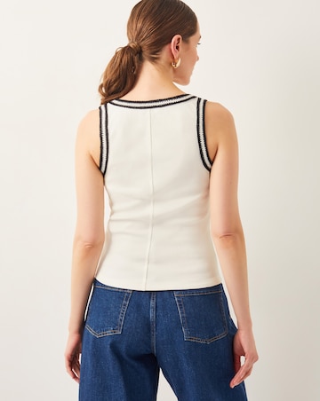 Monsoon Tate Crochet Trim Tank Top