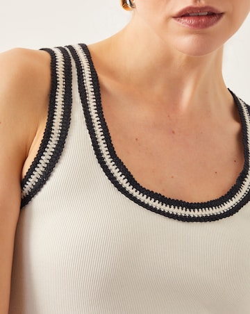 Monsoon Tate Crochet Trim Tank Top